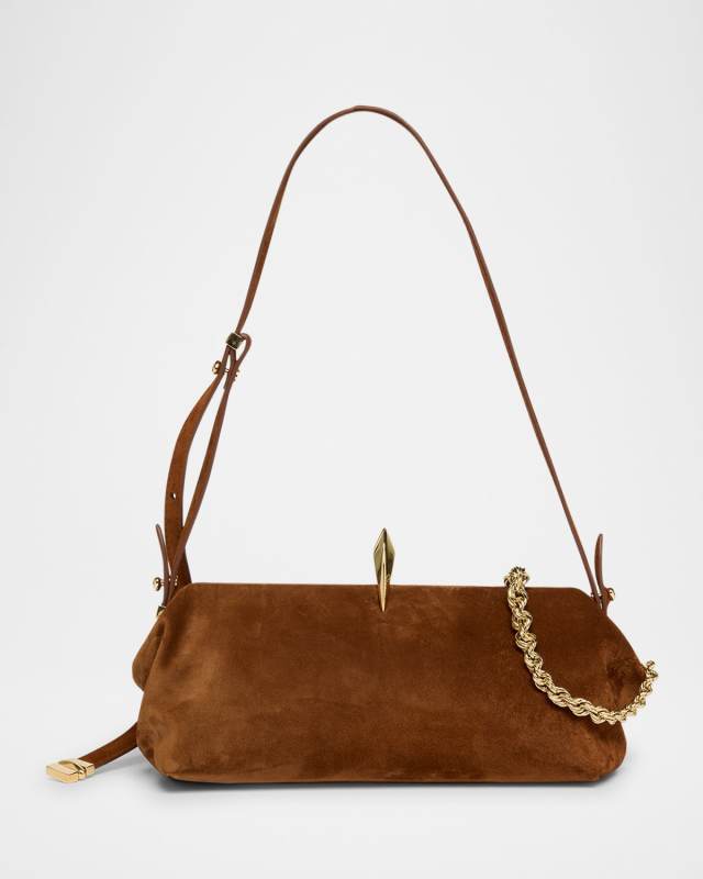 Sofia La Petite Suede Shoulder Bag